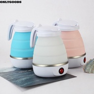 ONLYGOODS Electric Kettle, 600ml Mini Water Kettle, Portable Leakproof Foldable 110V/220V Silicone K
