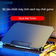 Đế tản nhiệt laptop SIDOTECH Q100 với 2 quạt lớn làm mát nhanh chống ồn led gaming 4 mức điều chỉnh 
