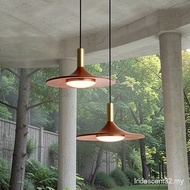 Retro Walnut Wood Metal Pendant Lights Kitchen Island Dining Room Pendant Lamp Bedroom Bedside Vinta