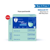 [Buy 4 Free 1 box] (10pcs) Medicos Regular Fit 175 HydroCharge™ 4ply Surgical Face Mask (Assorted Color) - Total of 5 boxes