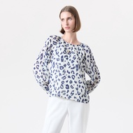 ESPADA เสื้อเบลาส์แขนยาว ผู้หญิง ลายเสือดาว | Long Sleeve Blouse | 04773