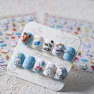 [Teacher Dai-Arrival The Next Day] posrar New Craft Vitality Bear Frosted Manicure Sticker ins Carto