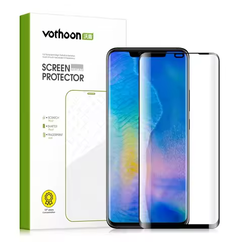 Vothoon Tempered Glass Screen Protector for Huawei Mate 30 40 Pro P40 Pro P30 Pro 3D Full Coverage S