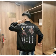 Jacket Wind Bomber DSQUARED2 Swordsman Samuzai 2 Layers High Quality Buckle Fashion Men's and Women'