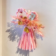 日式 祈福 注連繩 粉色