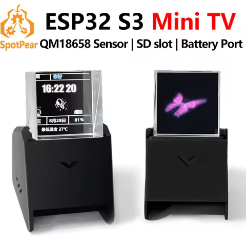 ESP32 S3 LCD 1.3 inch Holographic Display Screen 1.3inch 3D Transparent Refractive Prism Mini TV For