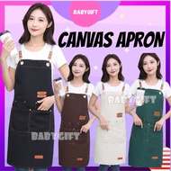 Apron Cafe Kitchen Cotton Apron Canvas Aprons Waterproof Thick For Kitchen Barista Kalis Air Appron 