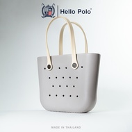 Hello Polo รุ่น BH2002 ยาง EVA กระเป๋าแฟชั่น ส่งจากไทย ใส่ของได้เยอะ รูตกแต่ง DIY ใบใหญ่ ทรงโท้ท ขนา