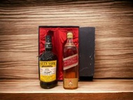 JOHNNIE WALKER - 70年代孖裝 Johnnie Walker red label old scotch whisky 760ML｜Cutty Sark finest old scots whisky 750ML