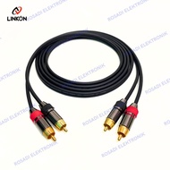 RCA cable 2 to 2 RCA male to RCA male black linkon cable