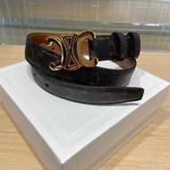Celine logo brown belt