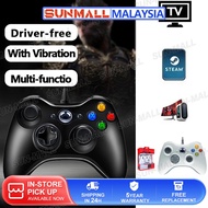 Game Controller for Xbox 360 PC Multi-platform Multi-device Wire Compatibility with Dual-Vibration T