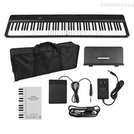 Folding Keyboard Piano 88 Key Full Size Foldable Electronic Organ Built-in Stereo Speakers BT Connecting Support 129 Tones 128 Rhythms 60 Demo Songs Tremolo Function and App-Portable for Beginners with Pedal and Carrying Bag