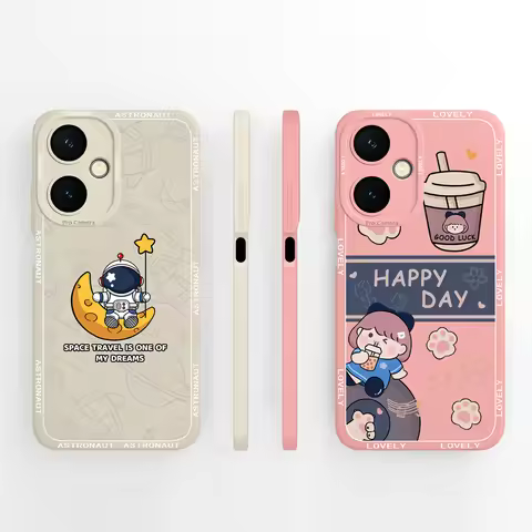 Cases For VIVO Y27 4G 5G Beautiful Flower Love Heart Liquid Fall Prevention Antifouling Bumper For v