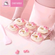 [CHEFMADE] HELLO KITTY 6 CUPS Silicone Donut Mould Chocolate Mold DIY Cake Accessories Molds Baking 