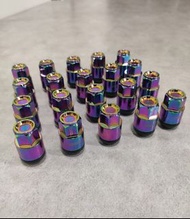 ⚙️🔩🇺🇲🇯🇵🇰🇷⚙️ Tesla 軚鈴螺絲 neo chrome 🌈 rays lug nut set 🛞