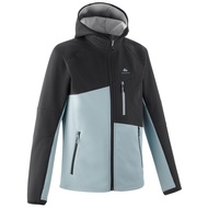 QUECHUA 7至15歲兒童款軟殼健行外套MH500－灰色