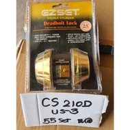 Ezset Deadbolt Double Type lockset for door Antique Brass and Polish Brass finish