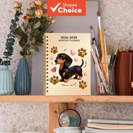 Calendar Planner Notebook 2026-2030 5 Year Dachshund Journal Notebook