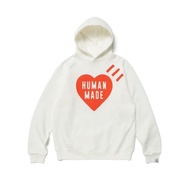 เสื้อแจ็คเก็ตฮู้ดพิมพ์ลายหัวใจหนาสำหรับผู้ชาย HUMAN MADE 24AW สไตล์ญี่ปุ่น เสื้อสเวตเตอร์คู่รัก เสื้