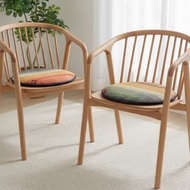 【新年禮物】丹寧藺草坐墊JOY 榻榻米牛仔創新美學 圓形坐墊和室