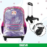 Swan Trolley Original Smile Pop Up Roll School Bag Primary XL  (360 Degree Rotating Wheel)