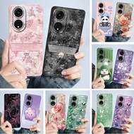 For Oppo A98 2023 Phone Case Fashion Simplicity Oil Painting Flowers Silicone Soft Ultrathin Casing 