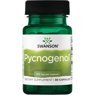 Swanson, Pycnogenol, 100mg, Pine Bark Extract, High Dose, 30 Capsules, Lab-Tested, Soy Free, Gluten 