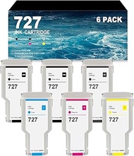 727 Ink Cartridges Replacement Set for HP 727 C1Q12A F9J79A F9J76A F9J77A F9J78A F9J80A Ink Cartridg