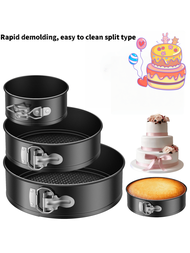4-11 Inch Removable Round Cake Mold Set (Approx. 10.2-28 Cm), Detachable Bottom Easy To Clean, Non-S