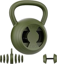 Hezeyferg 2-in-1 Adjustable Kettlebell, 15-45 LB Kettlebells Weight Set with Wide Grip, 4.8-30 LB Du