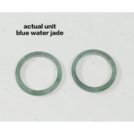 (RING) MEDIUM GRADE BLUE WATER JADE (BANGLE TYPE) SIZE 16 AND 17 RING