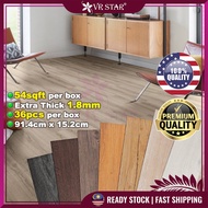 Vrstar 36pcs Vinyl Flooring Vinyl Sticker PVC Pelekat Lantai Vinyl Tikar Getah Vinyl Floor Tiles DIY