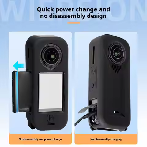 Silicone Protective Case for Insta360 X4 Air, Full Body Shockproof Cover for Action Camera, Anti-Scr