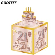 CARAMELOMA Birthday Pull-Out Money Gift Box, 16th/18th  Party Money Roll Gift Box, Interactive Desig