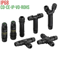 IP68 waterproof connector, T-shaped waterproof connector, waterproof straight connector