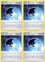 Pokemon Special Energy Set - Wash Energy 165/185 - Sun Moon Vivid Voltage - x4 Card Lot