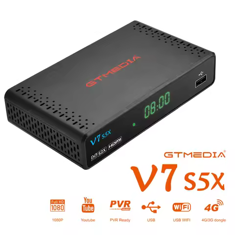 [My]2025 New GTMEDIA V7 s5x Super Prime Satellite TV Receiver DVB-S/S2 Full HD 1080P USB WIFI Digita