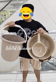 Aesthetic Pail And Dipper and Basin Set ( Timba Tabo  Basin Set )