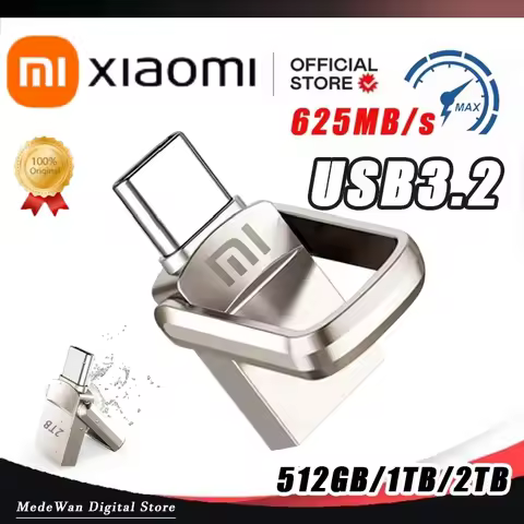 Xiaomi Metal 2TB USB Drive Flash High Speed USB 3.0 Flash Mini U Disk Type-C Dual-use Mobile Phone C