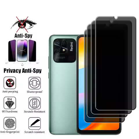 4Pcs For Xiaomi Redmi 10C Glass For Redmi 10C Screen Protector 9H HD Phone Protective Anti-Spy Priva