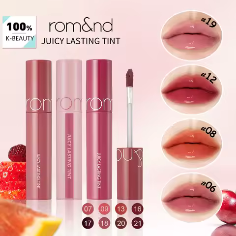 rom&nd JUICY LASTING TINT-12 Shades,Juicy Glossy Texture,Lip Glosses,Luxury Makeup,Korean Cosmetic,K