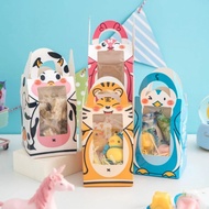CHILDREN'S CUPCAKE MUFFIN BOX ANIMAL CHARACTER KAWAII CUPCAKE BOX + TRAY