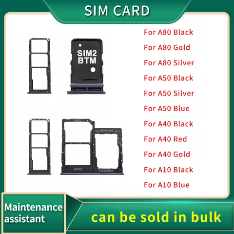 Sim Card Socket Slot Adapter Connector Reader For Samsung Galaxy A80 A50 A40 A10 A805 A505 A405 A105