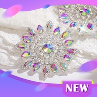 Qiao Silver Base Crystal AB Sewing On Rhinestone (9.7cm)