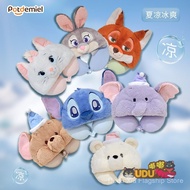 Genuine Disney Cute Fun Stitch Neck Support Nick Neck u-Shaped Hooded Pillow Sleeping Travel Shading