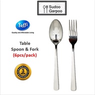 TOFFI~ Table Spoon, Fork- Cutlery Stainless Steel/ Sudu Garpu (6 Pcs/ Pack) 3 Months Warranty