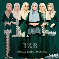 [emerald green] BRIDES SERIES KURUNG LACE EXCLUSIVE NIKAH/SANDING/TUNANG/RAYA SEDONDON IBU ANAK