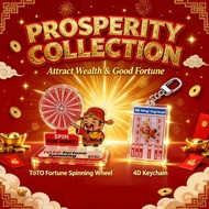 Lucky Deal TOTO Spinning Wheel & 4D Keychain Bring Fortune Hengi Ong Huat Spin for Your Lucky 4D Num