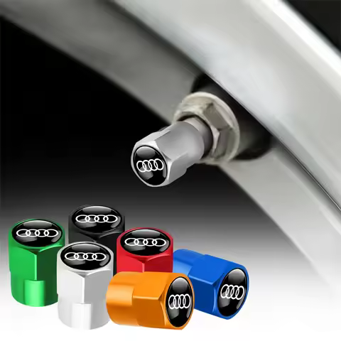 4Pcs Valve Cap Decor Car Motorcycle Bicycle Wheel Hub Valve Stem Cover for Audi S SLIEN A4 B5 B8 A1 